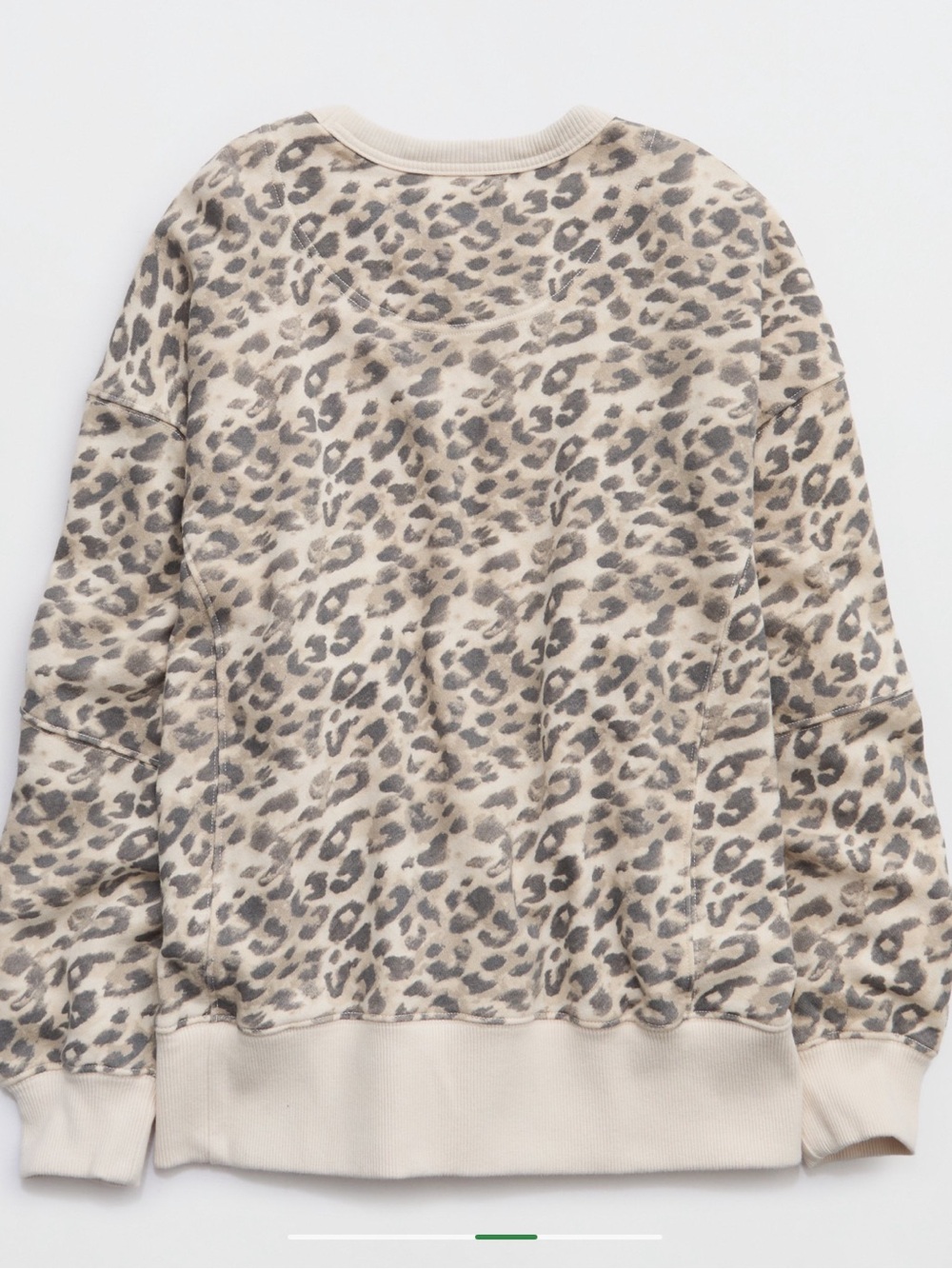 NWT Aerie Go-To Sweatshirt Neutral Leopard Print Oversized Size Small - Picture 6 of 16